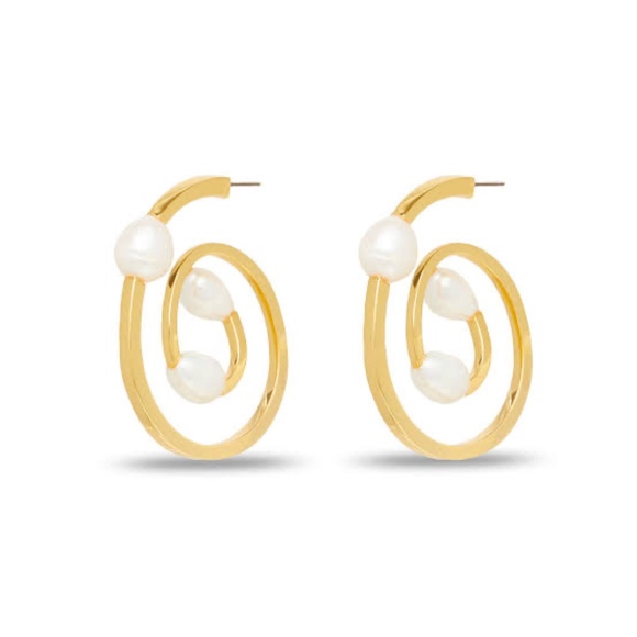 Lele Sadoughi Spin Skater Earrings in Pearl - Picture 1 of 7